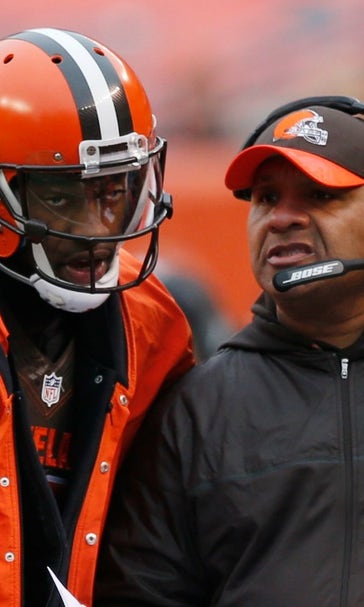 WATCH: Browns present emotional Hue Jackson with game ball after first win